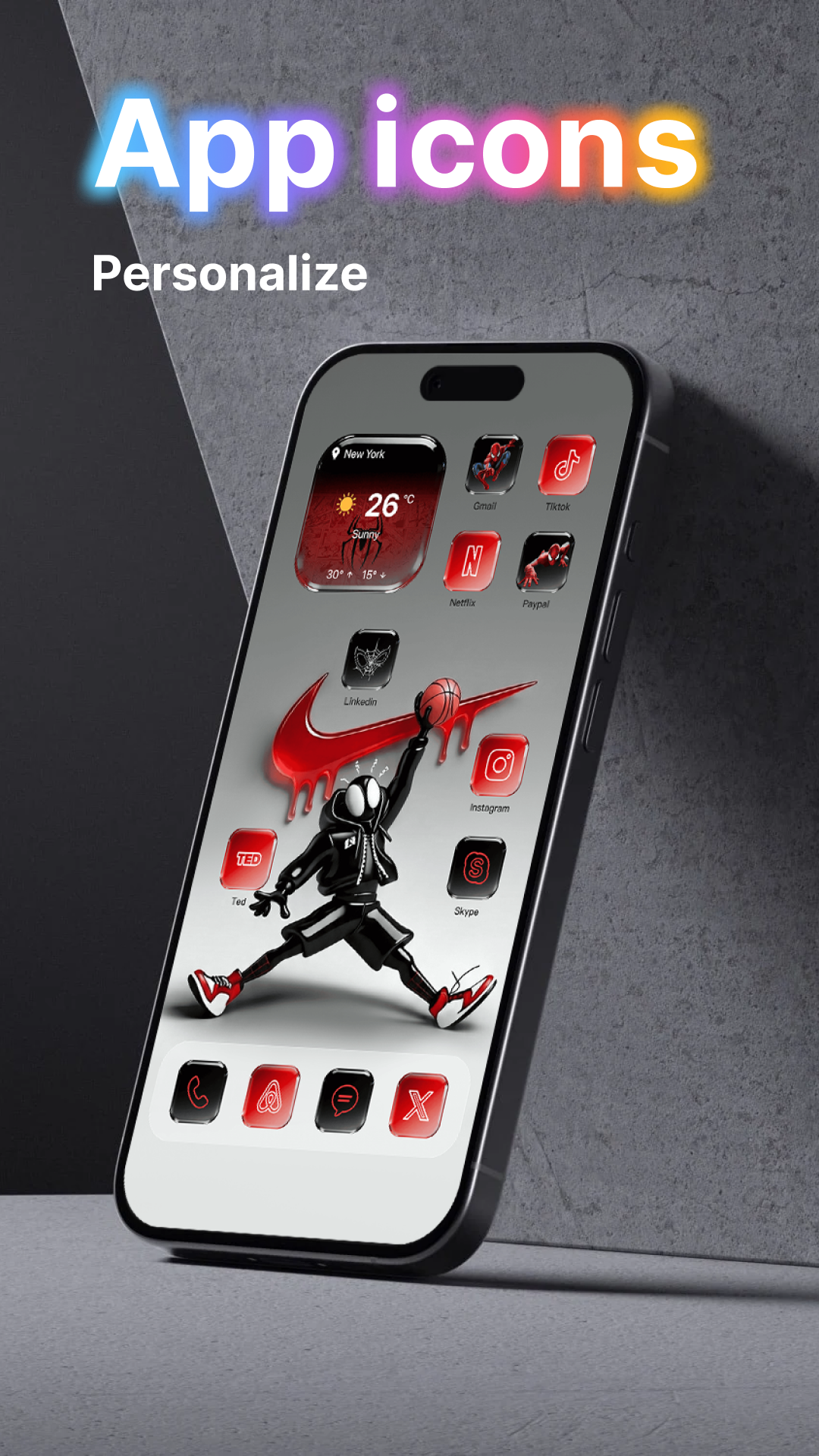 LauncherOS personalized app icons preview